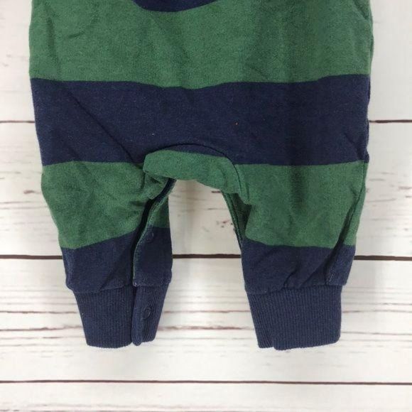 Carter’s Boys Blue & Green Striped footed outfit - Picture 6 of 7